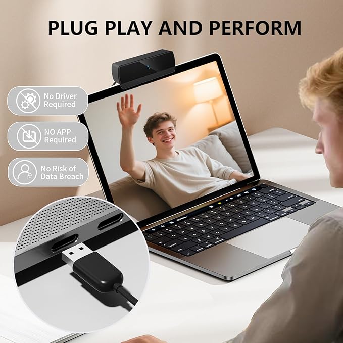 Full HD 1080p Webcam for pc Camera for Computer Laptop Web cam Desktop Streaming Camera,Built-in Mic,Plug & Play USB