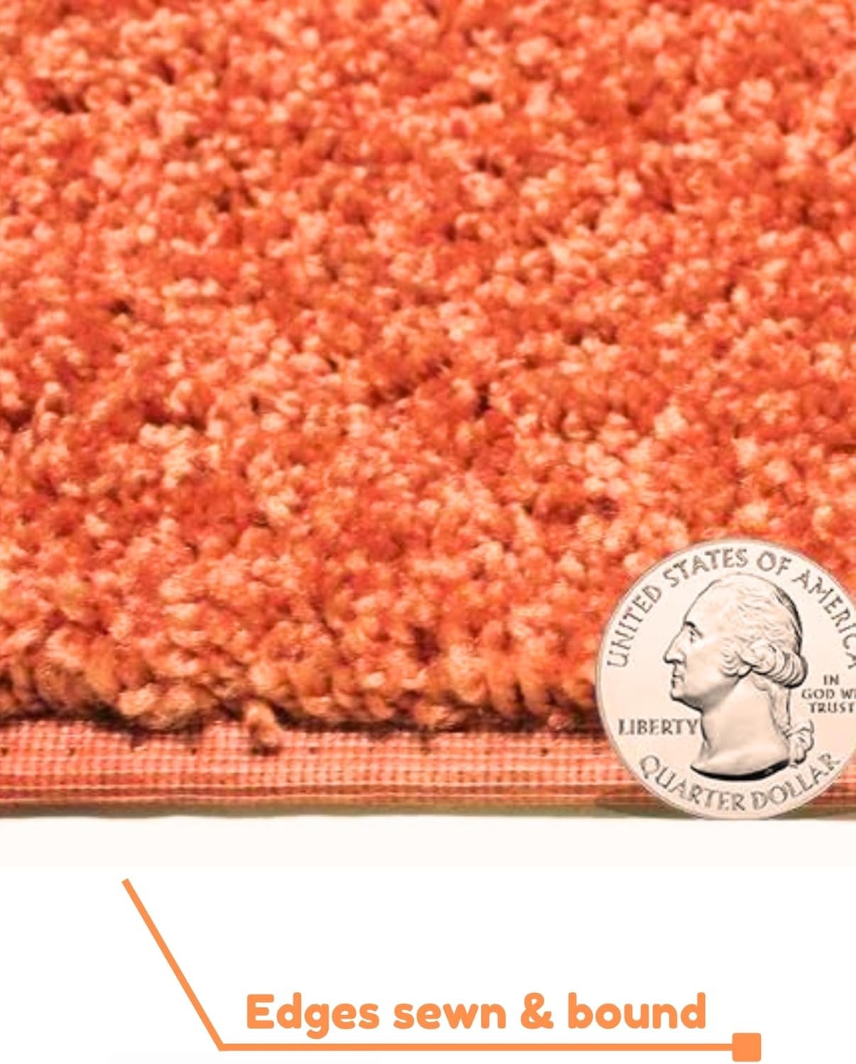 KOECKRITZ Soft and Colorful Kids Classroom Area Rugs (Passes Flammability Pill Test) Many Sizes and Bright Colors to Select from (6' x 8', Tangerine)