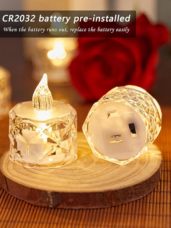 12 Pack Flameless LED Tea Lights Candles,for Halloween Christmas Home/Wedding Decor, Holiday Gifts &Decorate Lights