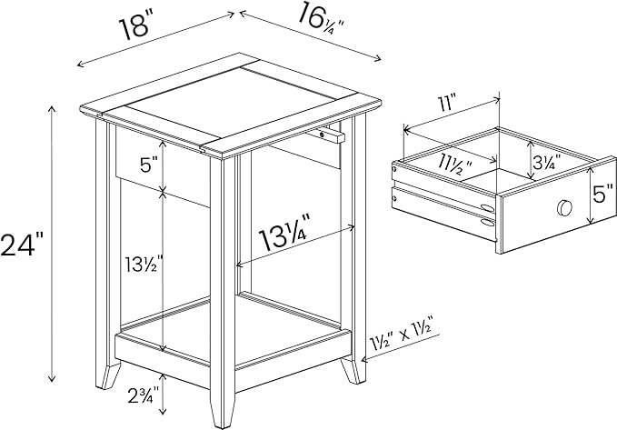 Greenport End Table - Brushed Driftwood