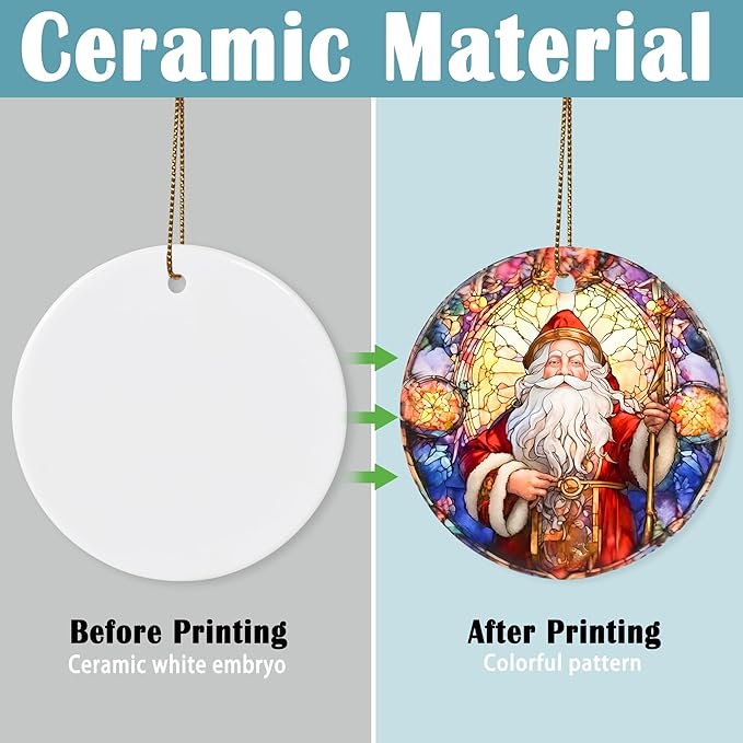 Touber Santa Claus Ornament - Christmas Keepsake, Holiday Decorations for Tree, Gifts