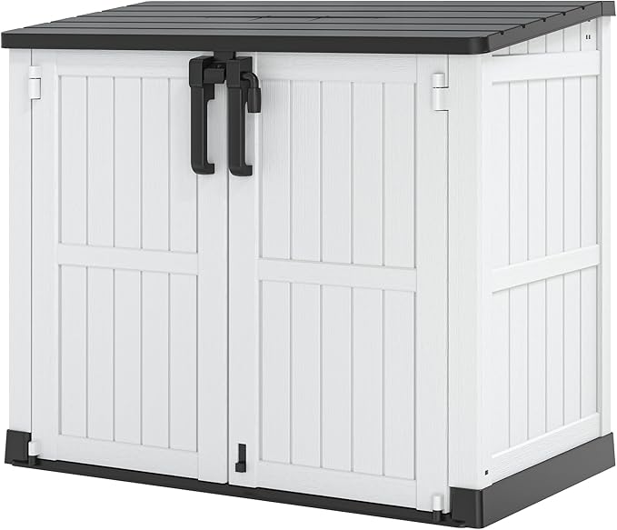 NUNU LAB Outdoor Storage Cabinet 36 Cu.Ft Garden Storage Shed Waterproof Lockable for Garden Hoses, Generator, and Lawn Mower