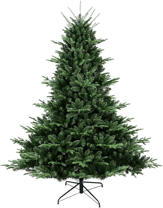 8FT Christmas Tree Simulate Nature Advanced Materials Premium Hinged Blue Spruce Artificial Douglas Firs Tree，Christmas Holiday Party Atmosphere Decoration New Year Celebration Xmas Tree