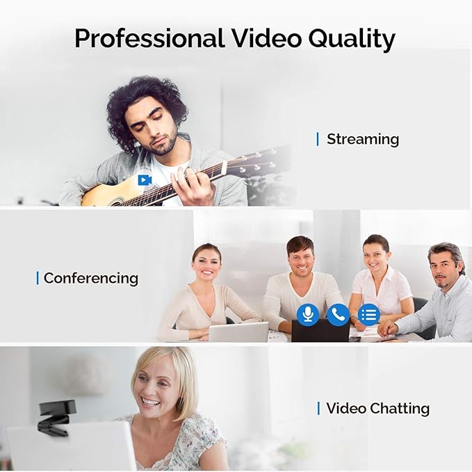 HD Webcam 1080P with Microphone & Cover Slide, 928A Pro USB Computer Web Camera Video Cam for Streaming Gaming Conferencing Mac Windows PC Laptop Desktop