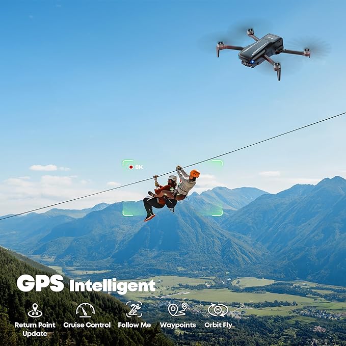 Bwine F7MINI 4K Video 8K Photo Drones with Camera for Adults, 3-Axis Gimbal EIS, 249g FAA-exempt, Over 6KM Transmission, AI GPS Smart Return, Follow, Waypoint, Orbit Fly, Better for Beginner 32Mins