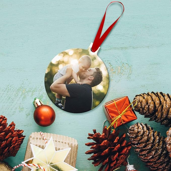 Style In Print Custom Holiday Christmas Ornament Custom Personalized Photo & Text Aluminum Paw Shape