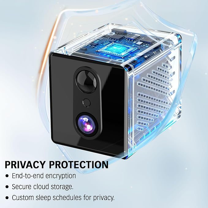 javiscam 4K Security Camera with 64GB SD Card, Battery Powered Security Cam, 100-Day Standby, AI Human Detection, Night Vision, Real-Time Alert, Baby Monitor, Pet Cam for Home or Office
