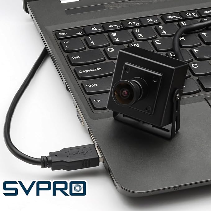 SVPRO 5MP 30FPS USB Camera IMX335 Sensor Fisheye Webcam for 3D Printer, Laser Engraver, Machine Vision, Industrial Camera, Security Monitoring(M12 Lens, USB Plug & Play for Windows/Mac/Linux/Android)