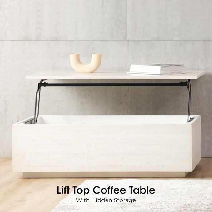 Transformer Table Lift Top Coffee Table with Storage, Modern Coffee Table for Living Room, Home Office & Dining, Space-Saving Small Coffee Desk with Panel Hidden Storage for Transformer Dining Table
