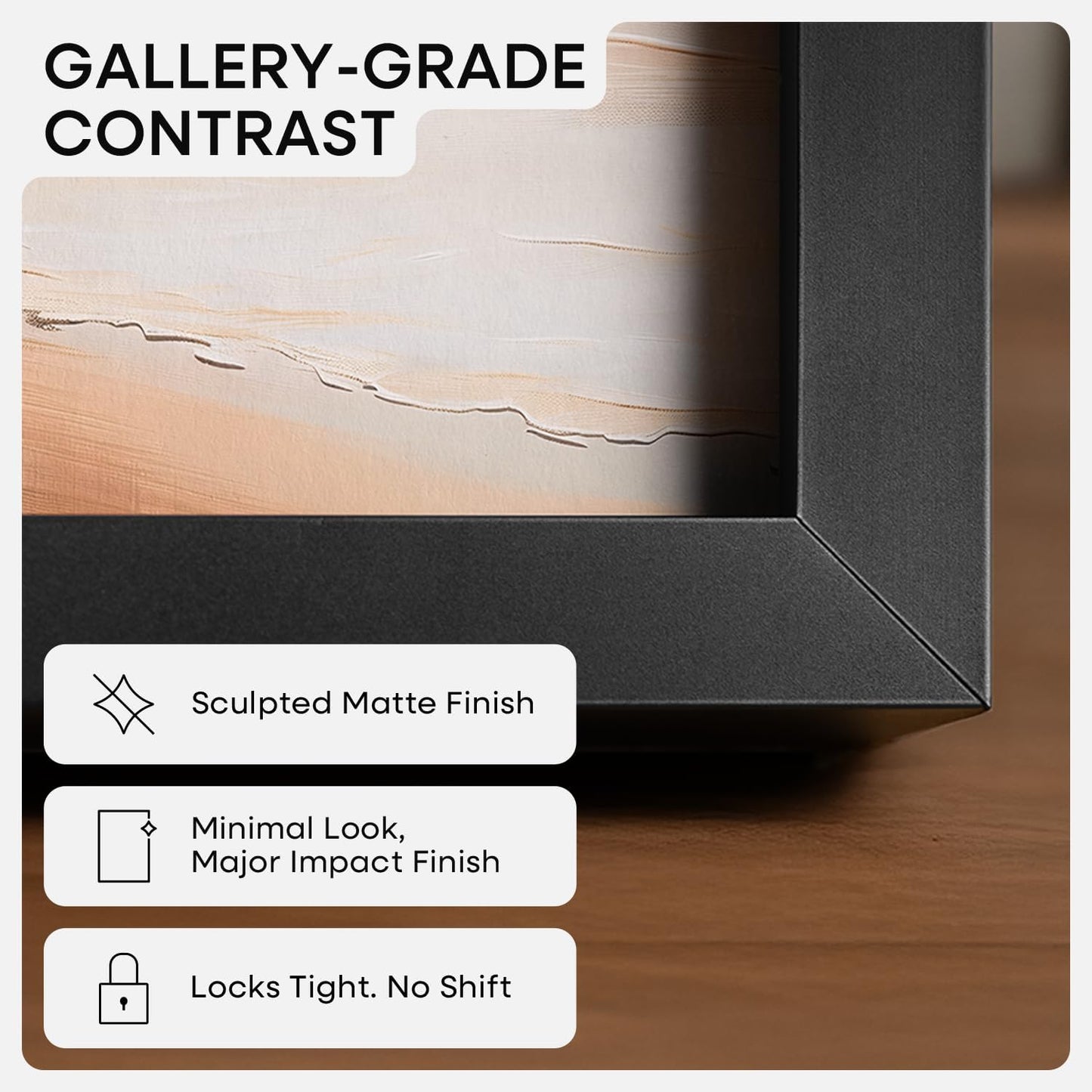 Homeforia Black 12x12 Picture Frames, High End Metal 12 x 12 Square Poster Frame with Mat 10 x 10 Photo, 12x12 Black Frame Matted to 10x10 Print, 12by12 Thin Frames, Tempered Glass, Wall Kit, Set of 1