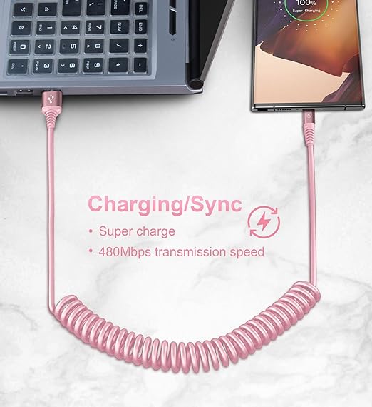 USB A to C Cable Fast Charging 3FT for Car, 2Pack USB Type C Charger Cable for iPhone 16, USB-C Cable Compatible with iPhone 17/16/15/Plus/Pro/Pro Max/Samsung Galaxy A10e A20-Pink
