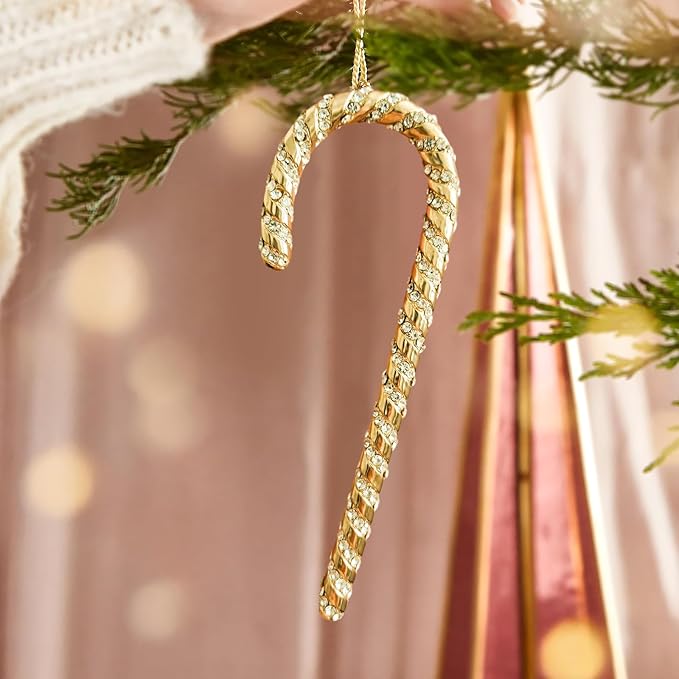 2025 Christmas Candy Cane Ornaments Hanging Ornaments for Xmas Tree Decorations Keepsake Gifts for Sisters Mom Grandma Women|Sugar Coated Ornament