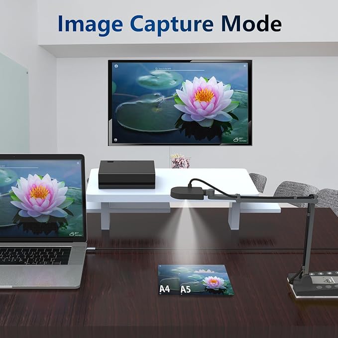 4K 15MP Webcam with Zoom, Autofocus, and Foldable Design for Windows Mac and Chromebooks, Document Camera for Online Classes, Video Conferencing, and Live Video Conferencing HSV229