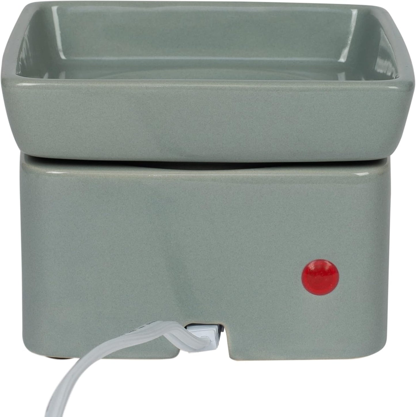 Ceramic Stoneware Electric 2-in-1 Tart Wax Oil Candle Warmer (1, Grey)