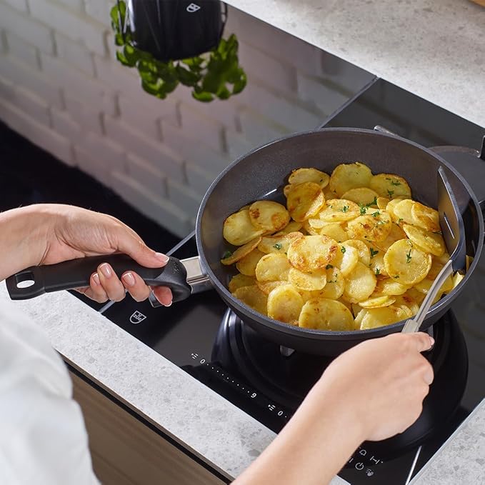 Fissler Ceratal Comfort Ceramic 9.5 Inch Non-Stick Frying Pan, Orbit Black, Made without PFAS