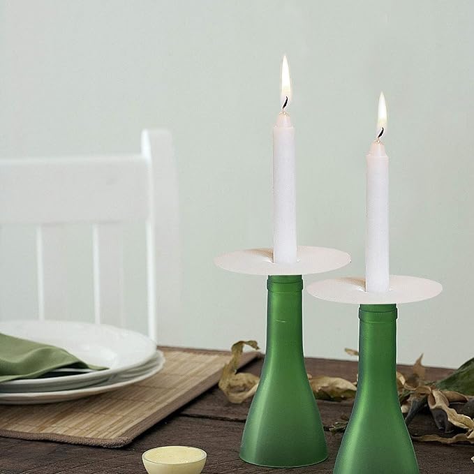 Onebird 200 White Taper Candles, Smokeless and Odorless, Handheld Drip Guard, 0.5 inch x 5 inch, Church for Prayers, Vigils, Memorial Services, Religion