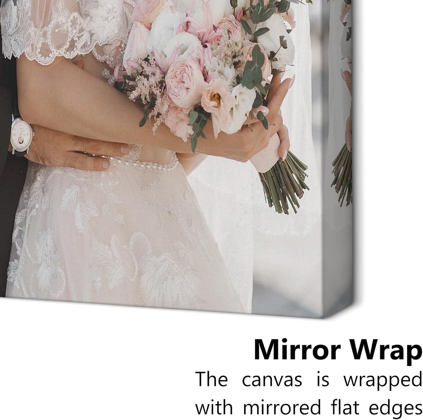 Personalized Custom Canvas Prints with Your Photos & Text, Customized Picture Print, Transform Own Images Into Framed Wall Art Digitally Printed Photo to Canvas, Keepsakes Gifts for Family 32x24’’