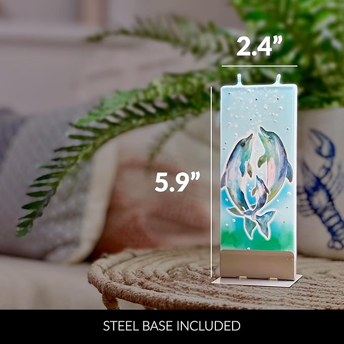 Flatyz Handmade Candle Gift Set with Steel Base - Flower and Cherry Blossom Candle Design for Mothers Day
