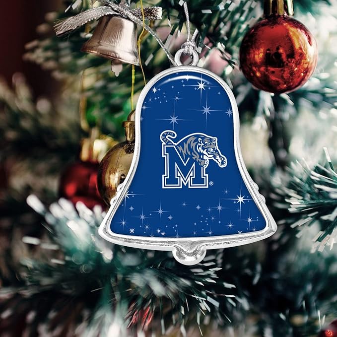 Memphis Tigers Silver Bell Silver Metal Christmas Ornament Gift Decoration