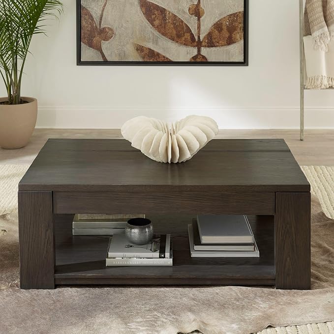 Liberty Furniture Lennox Hill Living Room Lift Top Cocktail Table - Bark