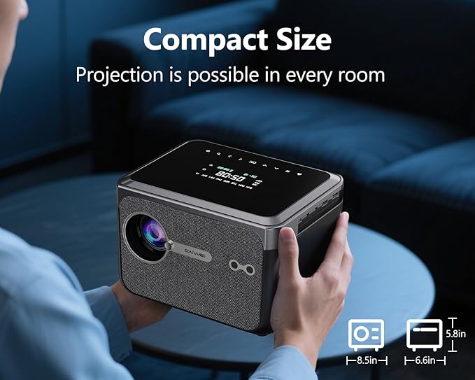 [Licensed Google TV]4K Projector with Wifi6 Bluetooth5.4, Smart Projector Dolby Audio,Voice Control NFC Auto focus 1200 ANSI Lumen,Portable Proyector Outdoor Movie Gaming Camping HDMI ARC
