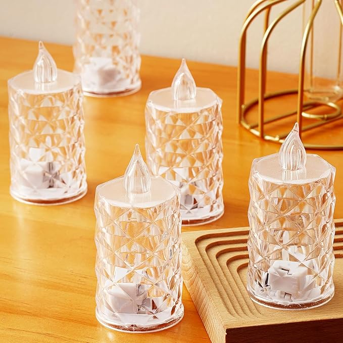 12-Pack Tea Lights Candles Battery Operated,Realistic Flicker & 200+ Hour Runtime - for Centerpieces, Weddings, Halloween, Christmas Decorations & Home Decor