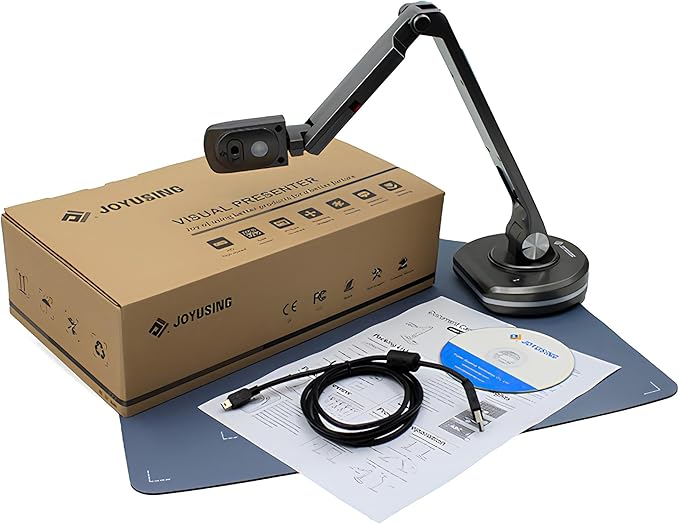 Joy-Using V500-S Ultra-Portable 8 MP Document Camera & Visualizer – Full HD 1080p @30fps, Autofocus, A3 Capture Area, USB Plug-and-Play – Ideal Gift for Teachers, Students & Remote Workers