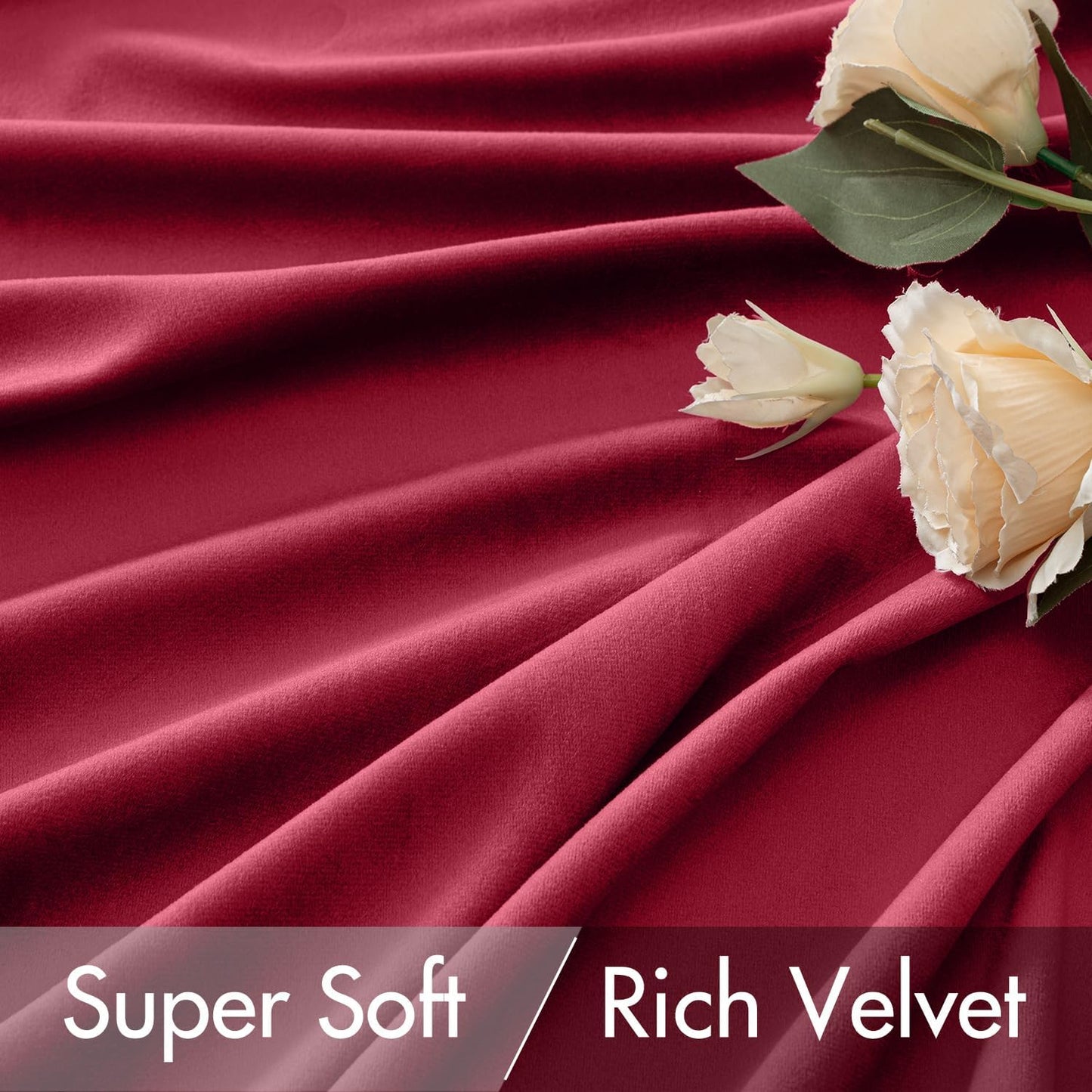 MIULEE Hot Pink Velvet Curtains 96 inches 2 Panels - Luxury Room Darkening Window Drapes for Bedroom Living Room Thermal Insulated Super Soft Blackout, Back Tab Rod Pocket Pinch Pleated, W52 x L96
