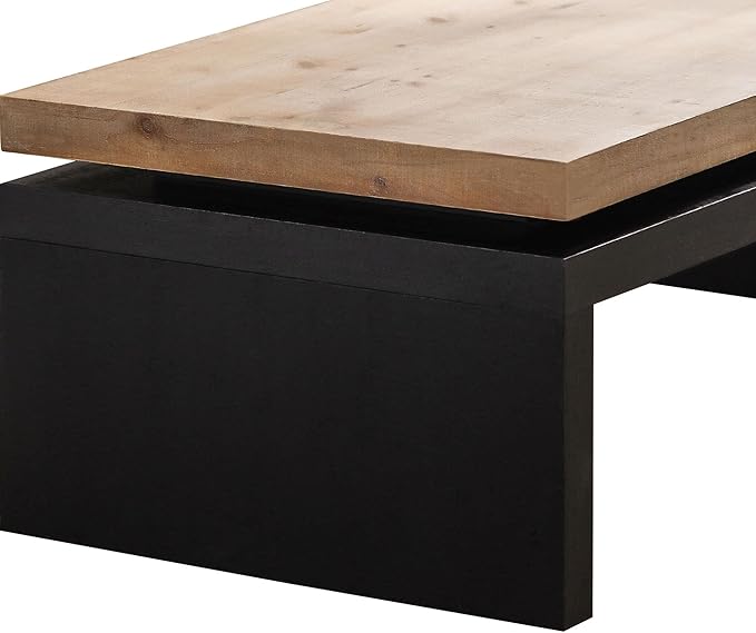 Rectangle Coffee Table for Living Room, Mid Century Modern Coffee Table, Solid Wood Center Table Accent Tea Table for Apartment