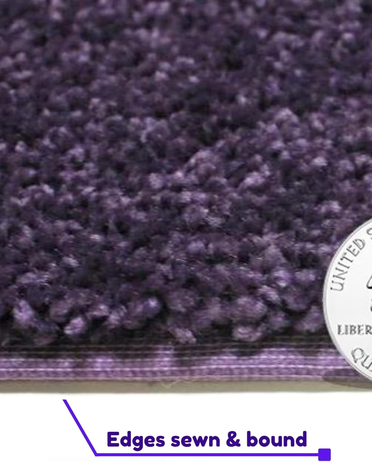 KOECKRITZ Soft and Colorful Kids Classroom Area Rugs (Passes Flammability Pill Test) Many Sizes and Bright Colors to Select from (7' x 9', Eggplant)