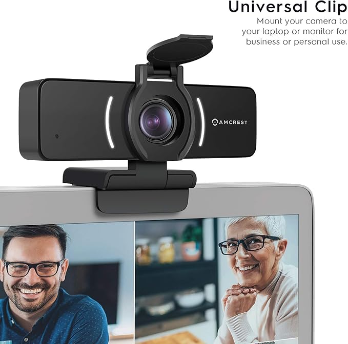 Amcrest 1080P Webcam with Microphone & Privacy Cover, Web Cam USB Camera, Computer HD Streaming Webcam for PC Desktop & Laptop w/Mic, Wide Angle Lens & Large Sensor for Superior Low Light (AWC205)