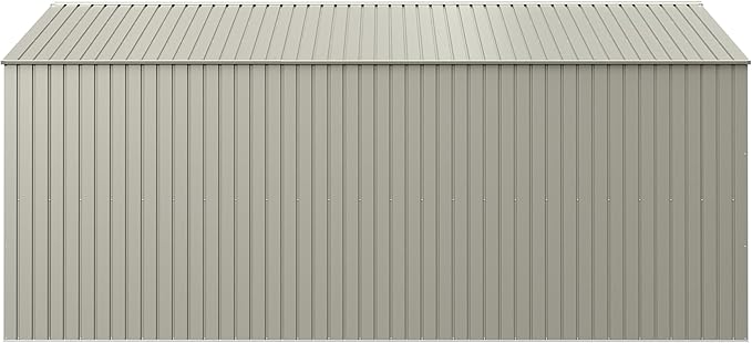 Arrow Shed Elite 14' x 16' Tall Outdoor Steel Storage Shed with High Gable and Lockable Doors Storage Building, Cool Grey
