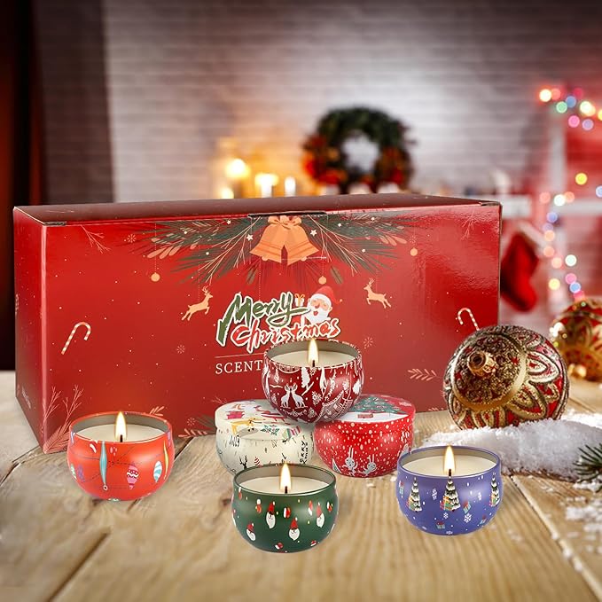 24 Pack Christmas Advent Scented Candles Gift - Aromatherapy Candle, 2.5oz Natural Soy Wax with Long Lasting Burn Time, Perfect for Christmas Countdown, Thanksgiving Gifts for Women & Home Decor