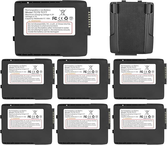 8 Pack TC77 Battery Replacement for Zebra Barcode Scanner BT-000318,Compatible with Zebra Symbol Motorola TC70, TC72, TC75, TC77, TC700h, TC700k, TC720l, TC75x, TC75EK, TC75AH, TC75GK, TC77HL