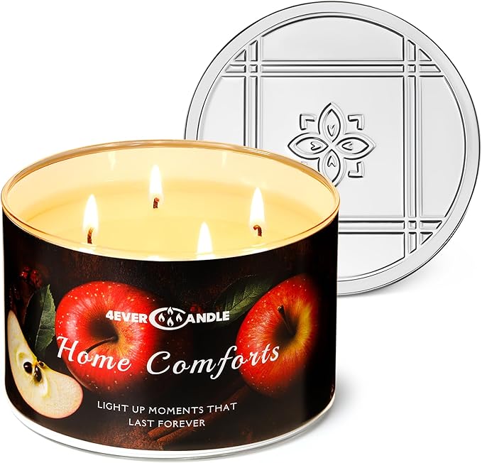 4-Wick Scented Candle - 18oz Soy Wax Blend Candle Over 50Hrs Long-Lasting Fragrance, Home Decor and Housewarming Gifts, Home Comforts