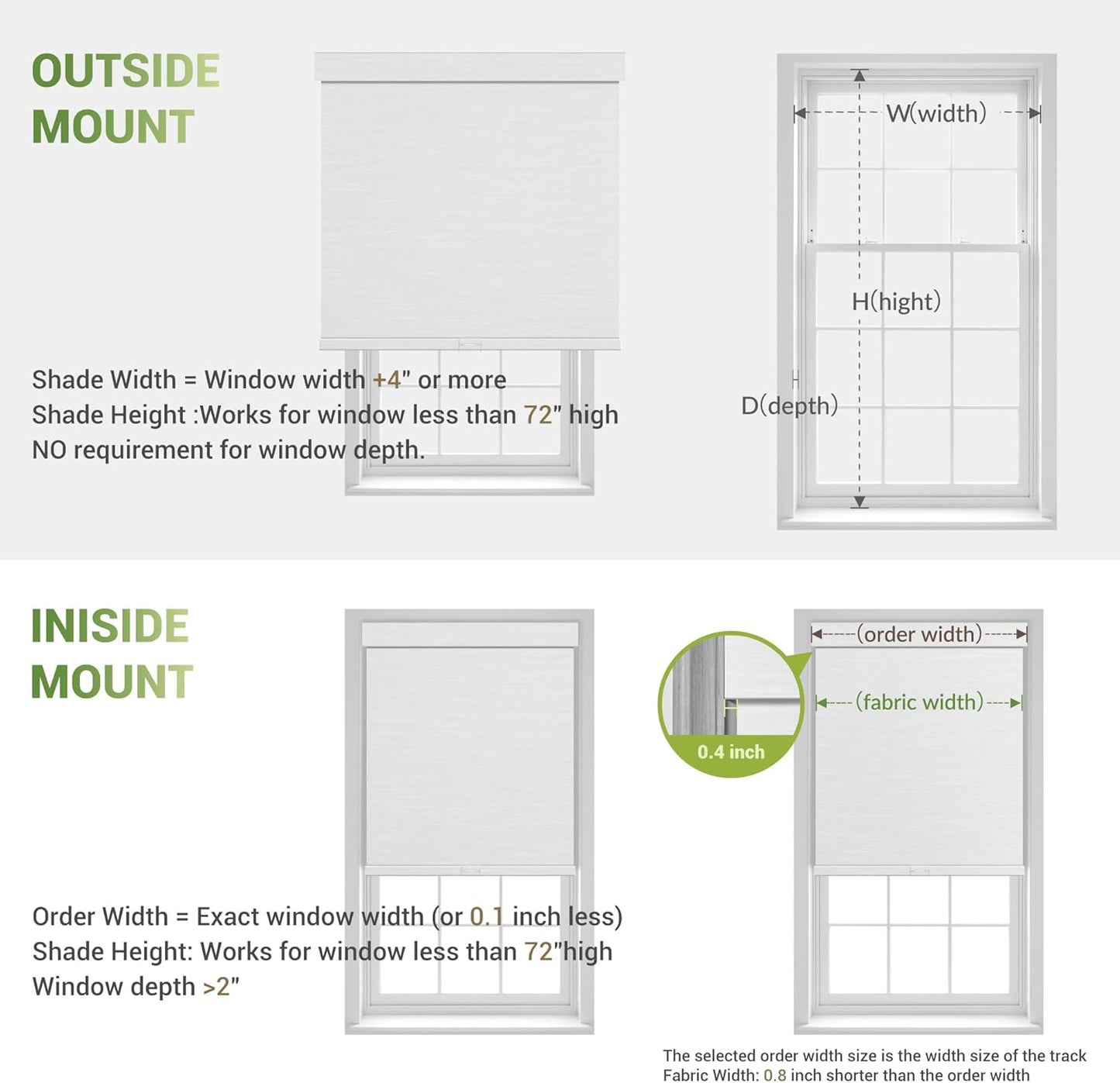 Blackout Roller Shades for Indoor Windows, Cordless Jacquard Fabric-Matched Roller Blinds, Easy to Install Privacy UV Protection Roll Up Blinds for Home Office, Grey, 32" W x 72" H