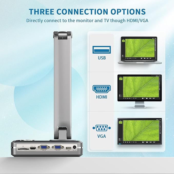 JOYUSING V500-4k VGA/HDMI/USB Three Mode 13MP Document Camera, OCR for Windows, Compatible with Real-time Projection, Web Conferencing, Distance Learning, Remote Teaching - Mac, Windows