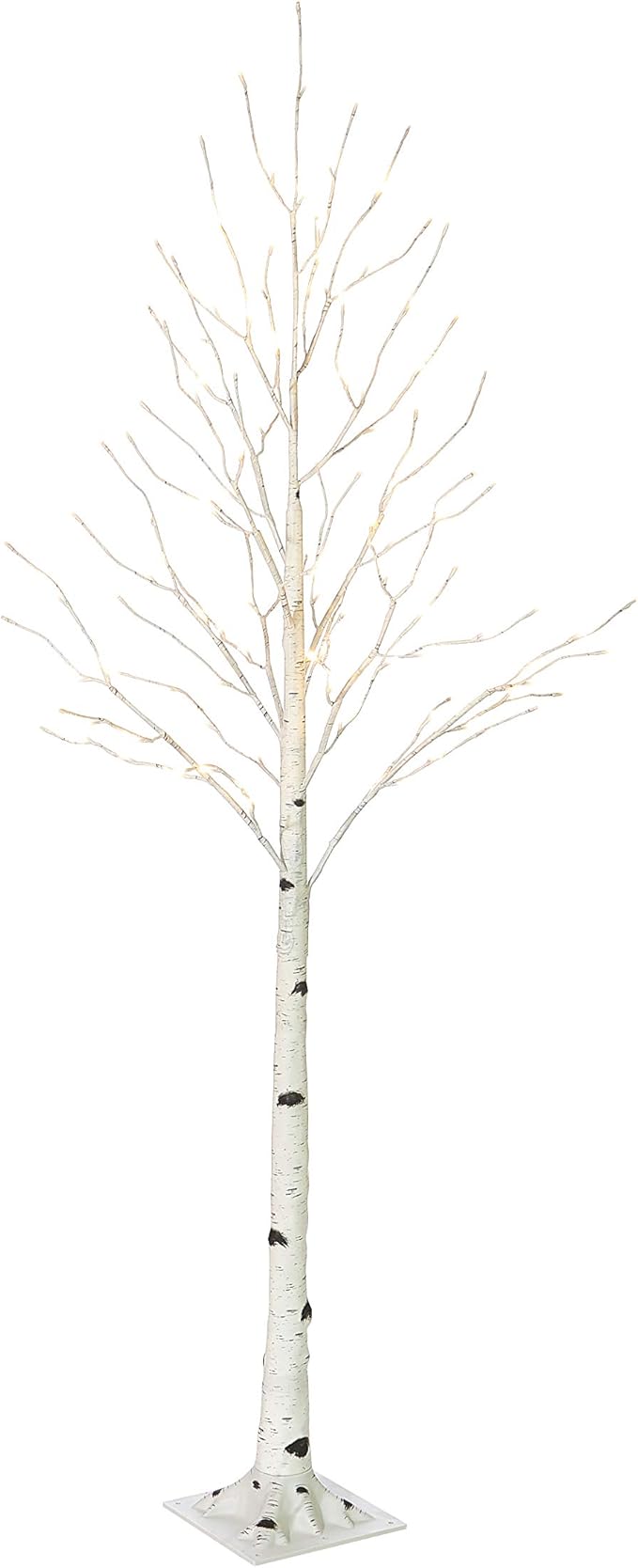 Hairui Lighted Birch Tree Plug in 4FT 72 LED White Twig Tree with Lights for Thanksgiving Christmas Room Decorations Indoor Outdoor