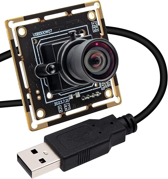 SVPRO 5MP USB Camera Module,1944P 30FPS, 1/2.8” CMOS IMX335 Sensor Low Light Lightburm Camera for Laser Engraver, UVC Plug and Play Webcam Board for PC/Mac Raspberry Pi