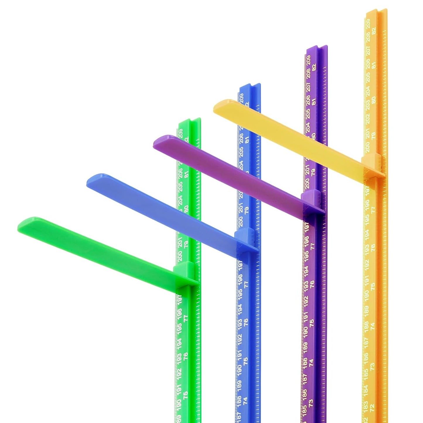 Growth Chart for Wall, Children Height Measurement,3D Removable Growth Height Chart,Splicing Height Ruler for Kids Baby Nursery 79 inch (Yellow)