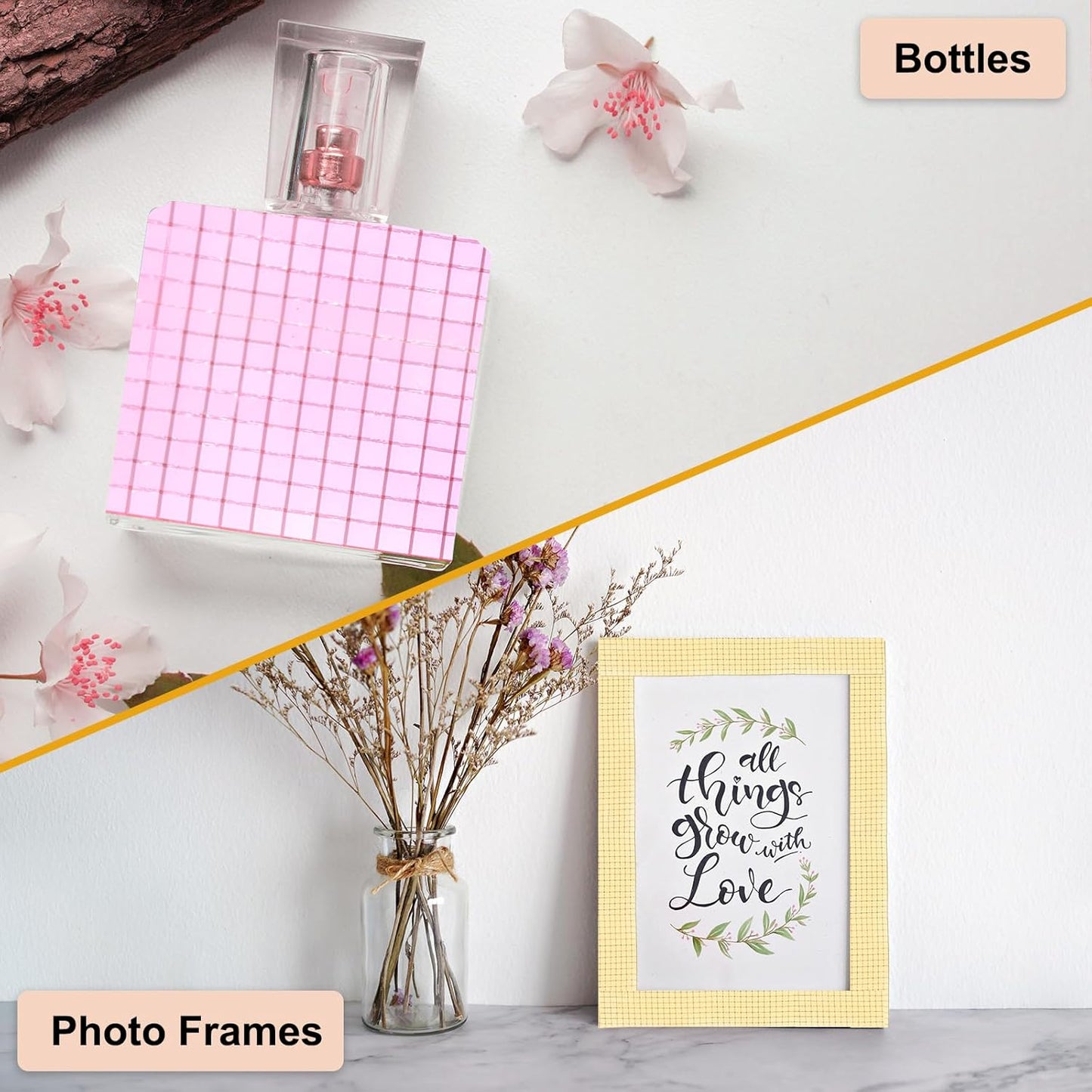 PATIKIL 5x5mm Self Adhesive Mirrors Mosaic Tiles, 3600 Pcs Square Mini Glass Mosaic Disco Tile Sticker for DIY Craft Disco Ball Party Decoration, Rose Gold