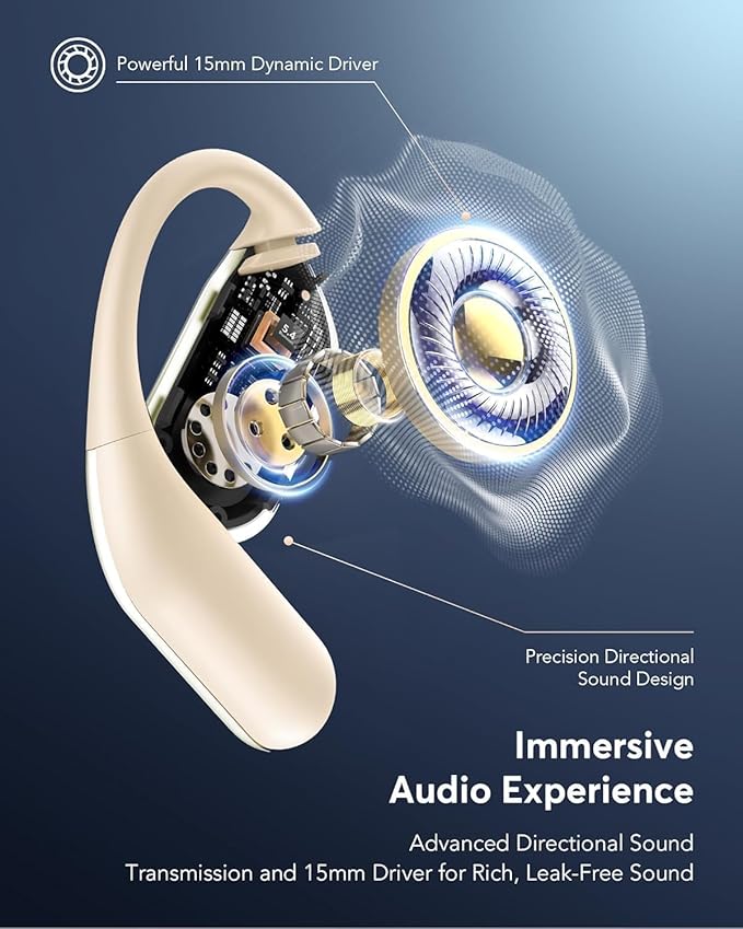 AI Translation Earbuds Real Time - Audifonos Traductores Inglés Español, 3-in-1 Translator Device, Supports 144 Languages & Accents, Open Ear Earbuds with Charging Case，Beige Khaki