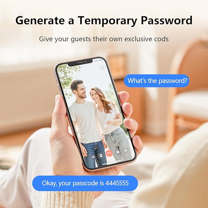 Smart Lock with Face Recognition, 3-in-1 Camera+ Doorbell+ Keyless Entry Door Handle, Palm Vein, Fingerprint, Keypad, WiFi Electronic Knob for Front Door and Bedroom,Motion Sensor,Tuya App