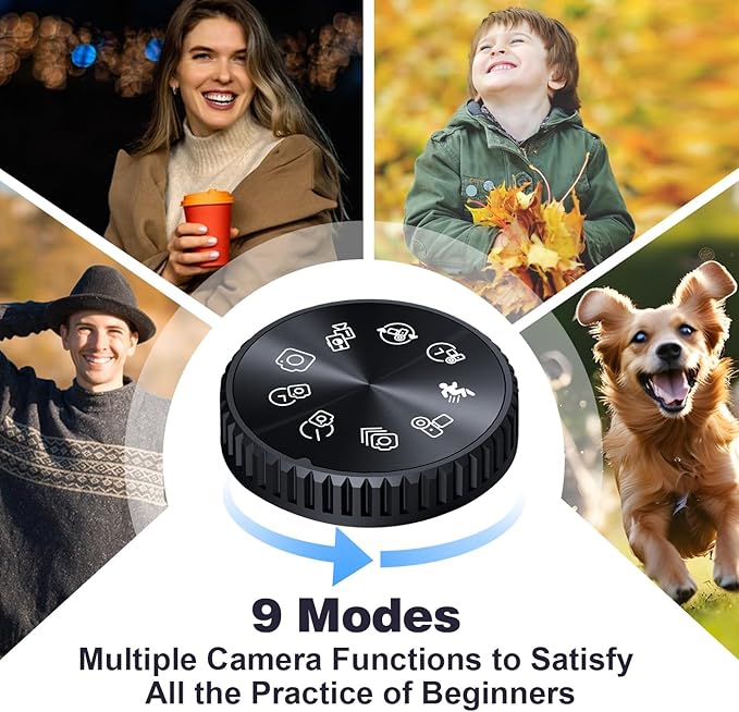 6K 64MP Digital Camera for Photography Vlogging Camera for YouTube, 180° Flip Screen, 16X Zoom Autofocus, Compact Travel Beauty Camera for Teens, 2 Batteries, with 52mm Lens, 32GB SD Card