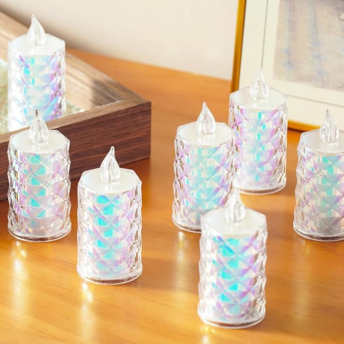 24 Pack Battery Operated Flameless Tea Lights LED Candles Battery Life Over 200 Hours Tabletop Decorative Lights for Halloween/Christmas Party Wedding Centerpieces