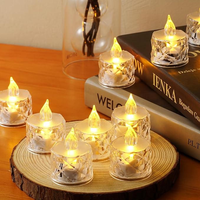 12 Pack Flameless LED Tea Lights Candles,for Halloween Christmas Home/Wedding Decor, Holiday Gifts &Decorate Lights