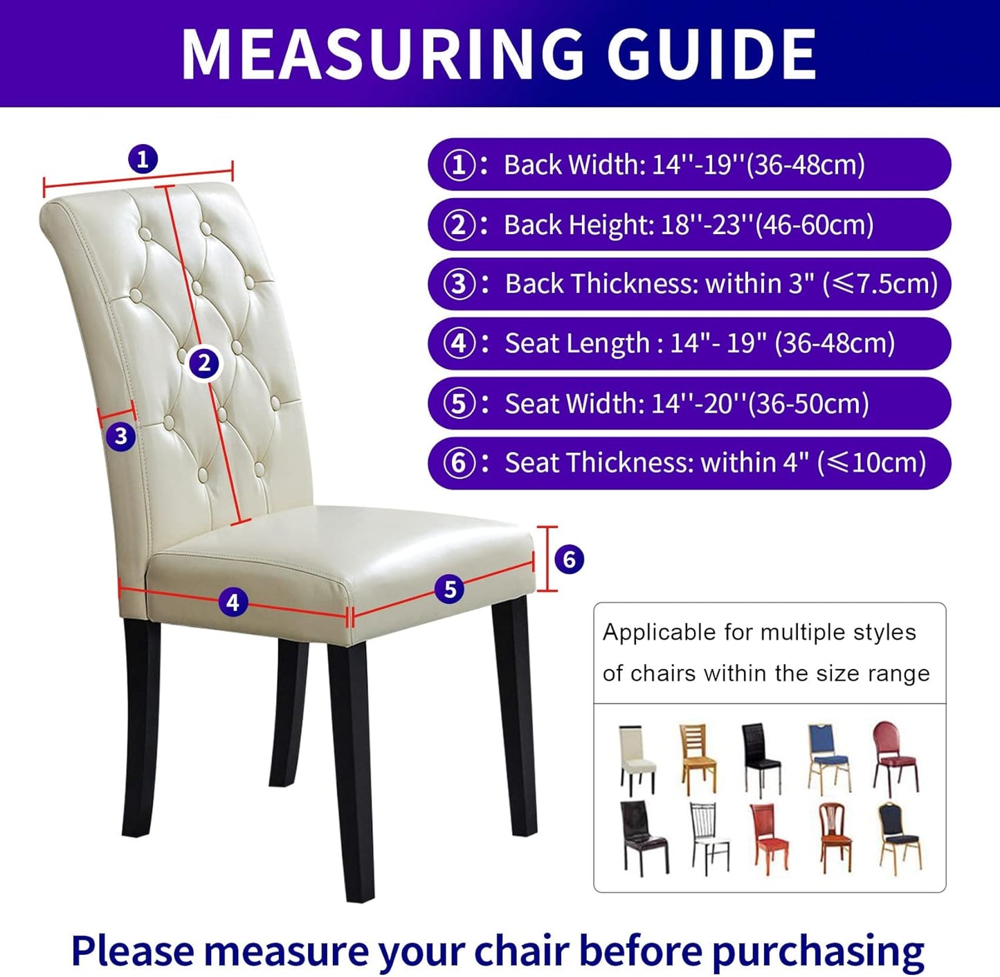 Howhic Stretch Chair Covers for Dining Room Set of 8, Removable Washable Dining Room Chair Covers, Dining Chair Slipcovers Seat Protector, Great Decor for Home and Banquet (Silver, 8 Pack)