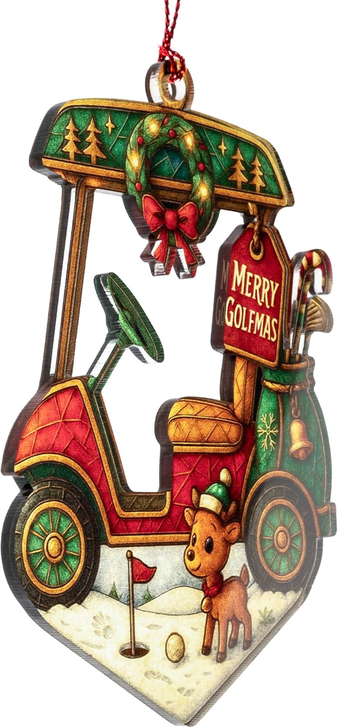 Golf Christmas Ornaments 2025 - Golf Gifts - Golf Themed Gift - Christmas Ornament 2025 - White Elephant Gifts - Xmas Tree Funny Decoration
