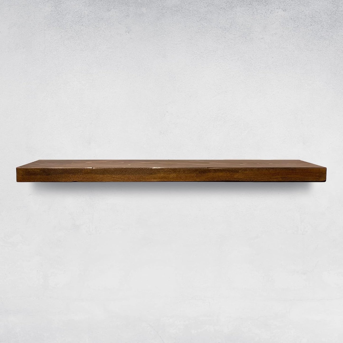 URBANDI, Rustic Floating Shelves, Set of 2, Hidden Bracket, Solid Wood, Heavy Duty, Wall Mounted Shelves, (Provincial, 60Wx10D)
