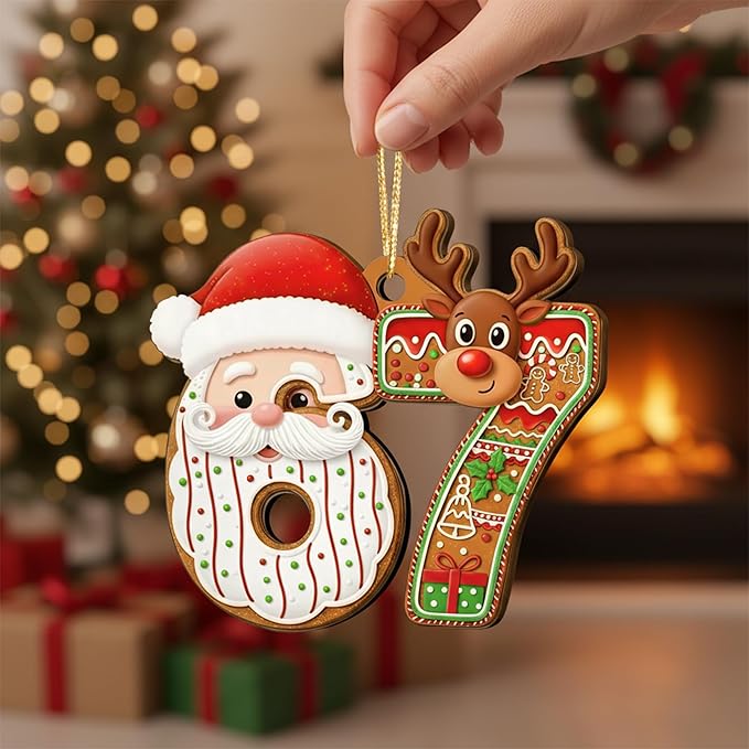 67 Christmas Ornament, 67 Ornaments for Xmas Tree, Funny Christmas Ornaments 2025, 6 7 Meme Ornament for Teens, Six Seven Gifts, Gag Gifts for Teens, Teen Girls Trendy Stuff (Reindeer 67)